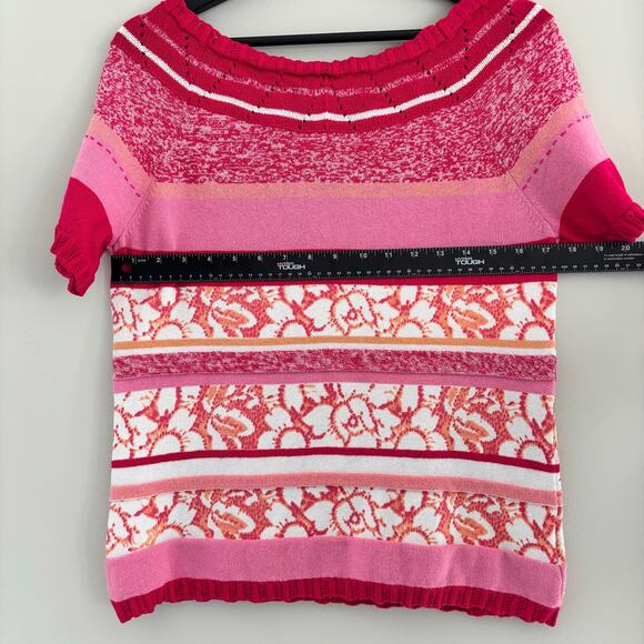 Y2K Susan Bristol Hand Embroidered Sweater Multi Color Knit Top - Picture 4 of 6